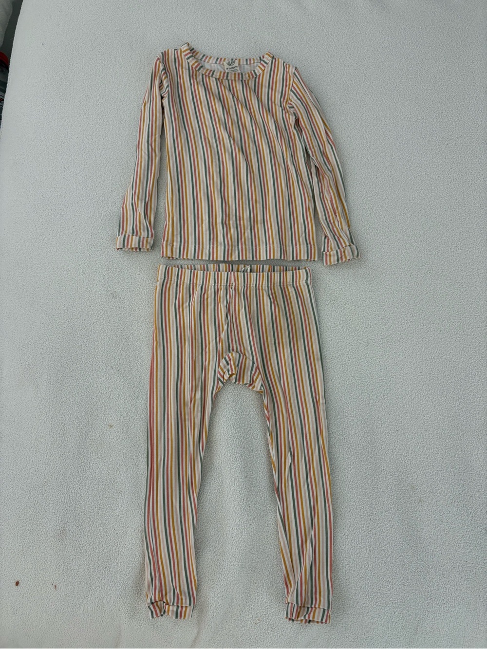Larkspur Striped Multi-Color Kids Bamboo Pajama Set - Long Sleeve Top & Pants